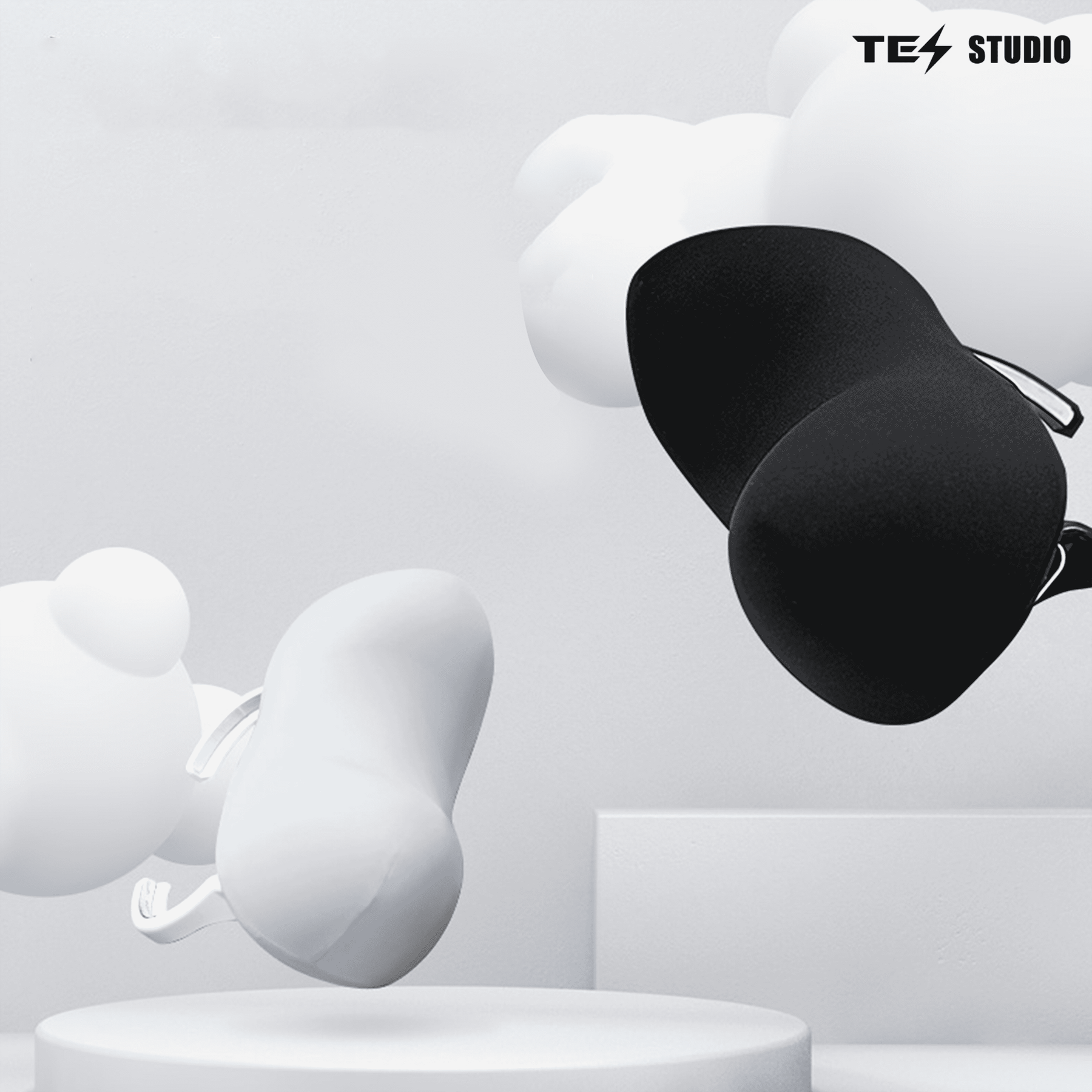 Tesla neck pillow lifestyle display