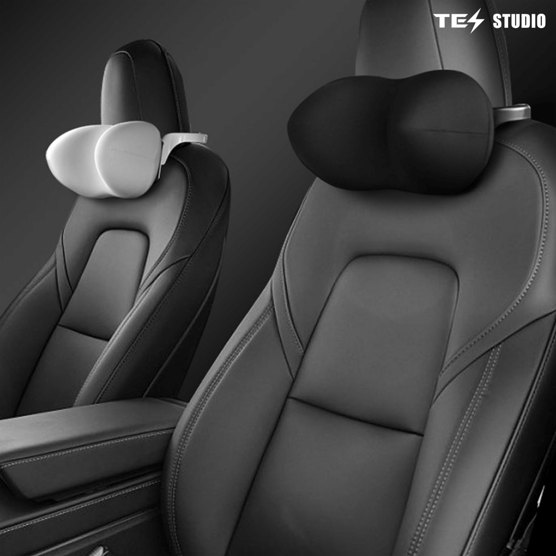 Tesla neck pillow adjustment detail