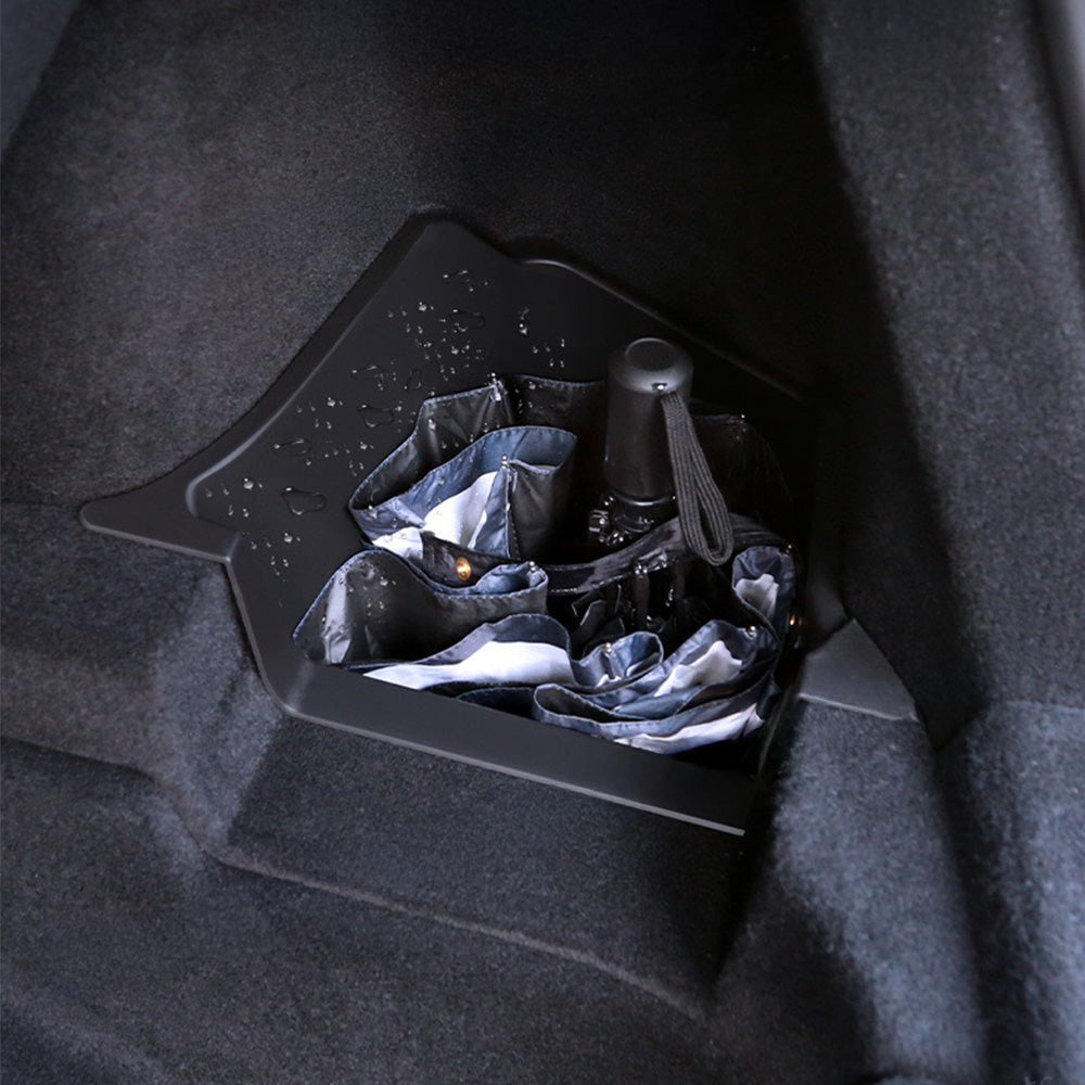Tesla Model Y Juniper & Standard Trunk Organizer Bins | Waterproof TPE Storage with Carpeted Lids