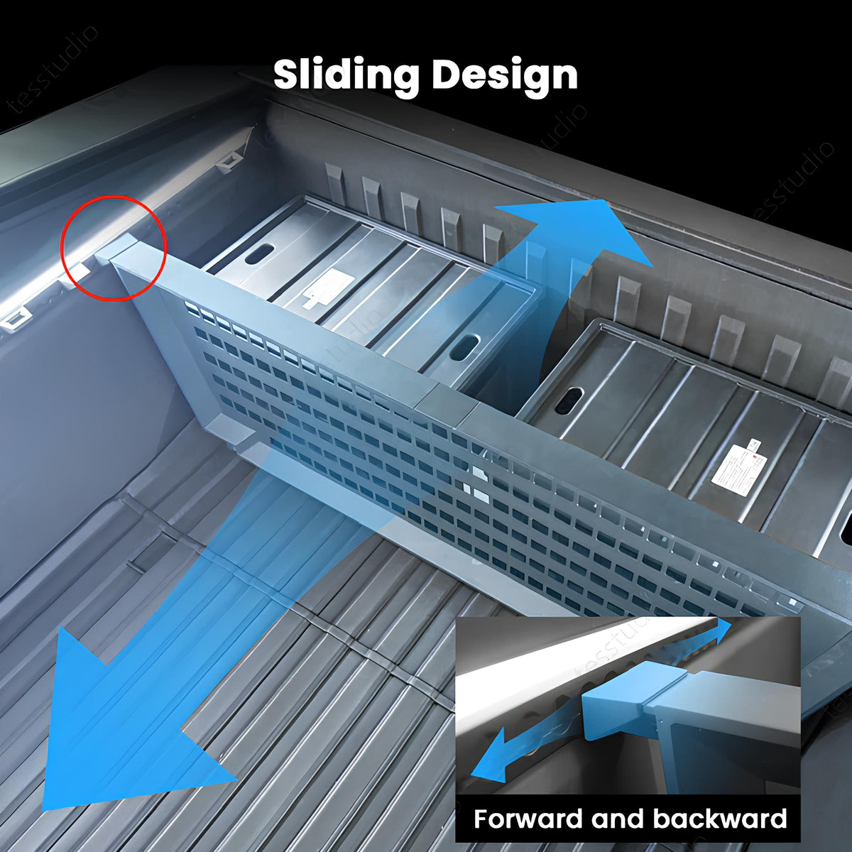 Cybertruck cargo divider positioning