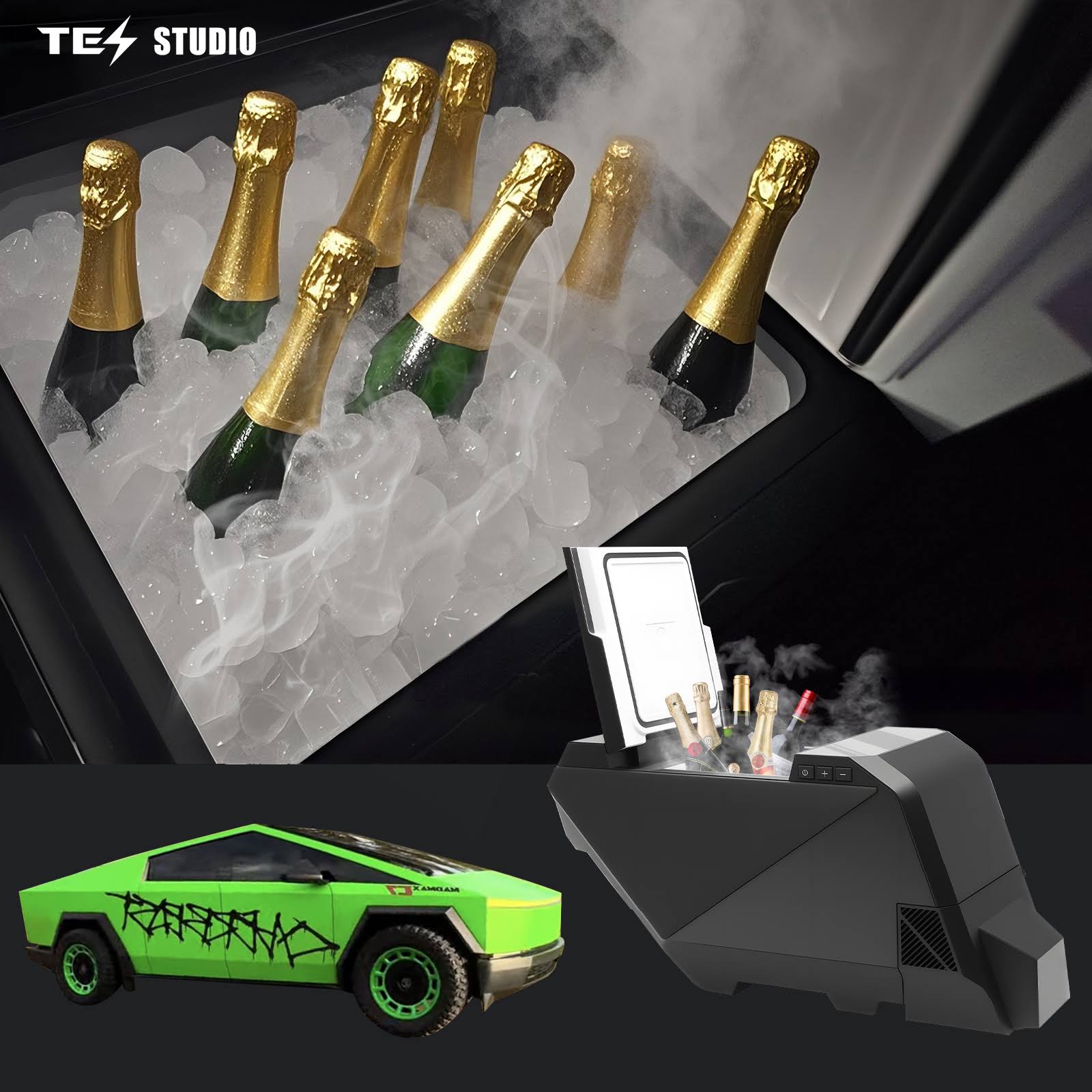 Tesla Cybertruck 18L Center Console Refrigerator