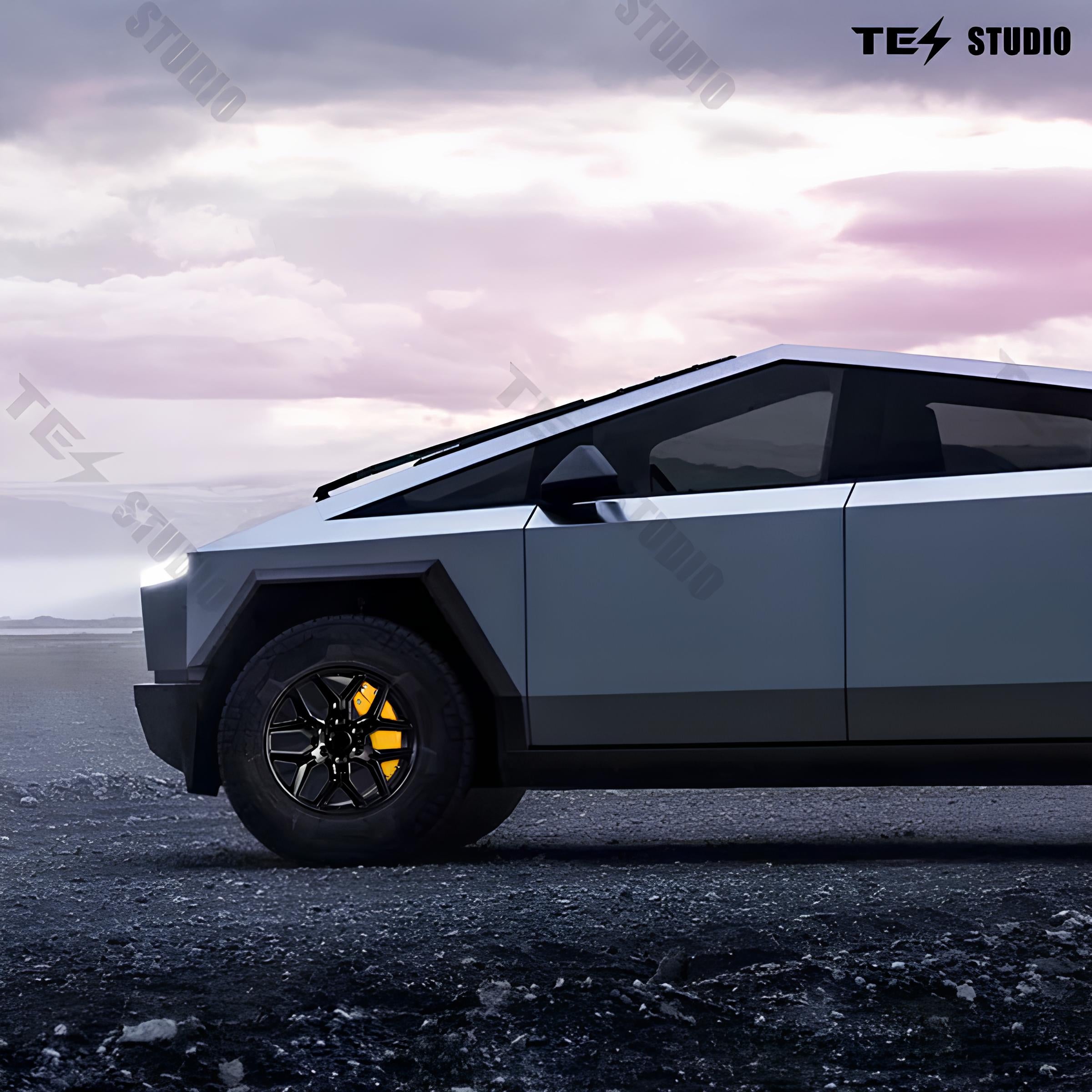 Tesla Cybertruck Brake Caliper Cover Red Yellow Cybertruck Wheel Caliper Covers Tesstudio®