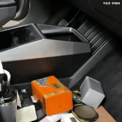 Tesla Cybertruck Interior Accessories Center Console Multifunctional Storage Box Center Floor Organizer Tray Storage Box Tesstudio®