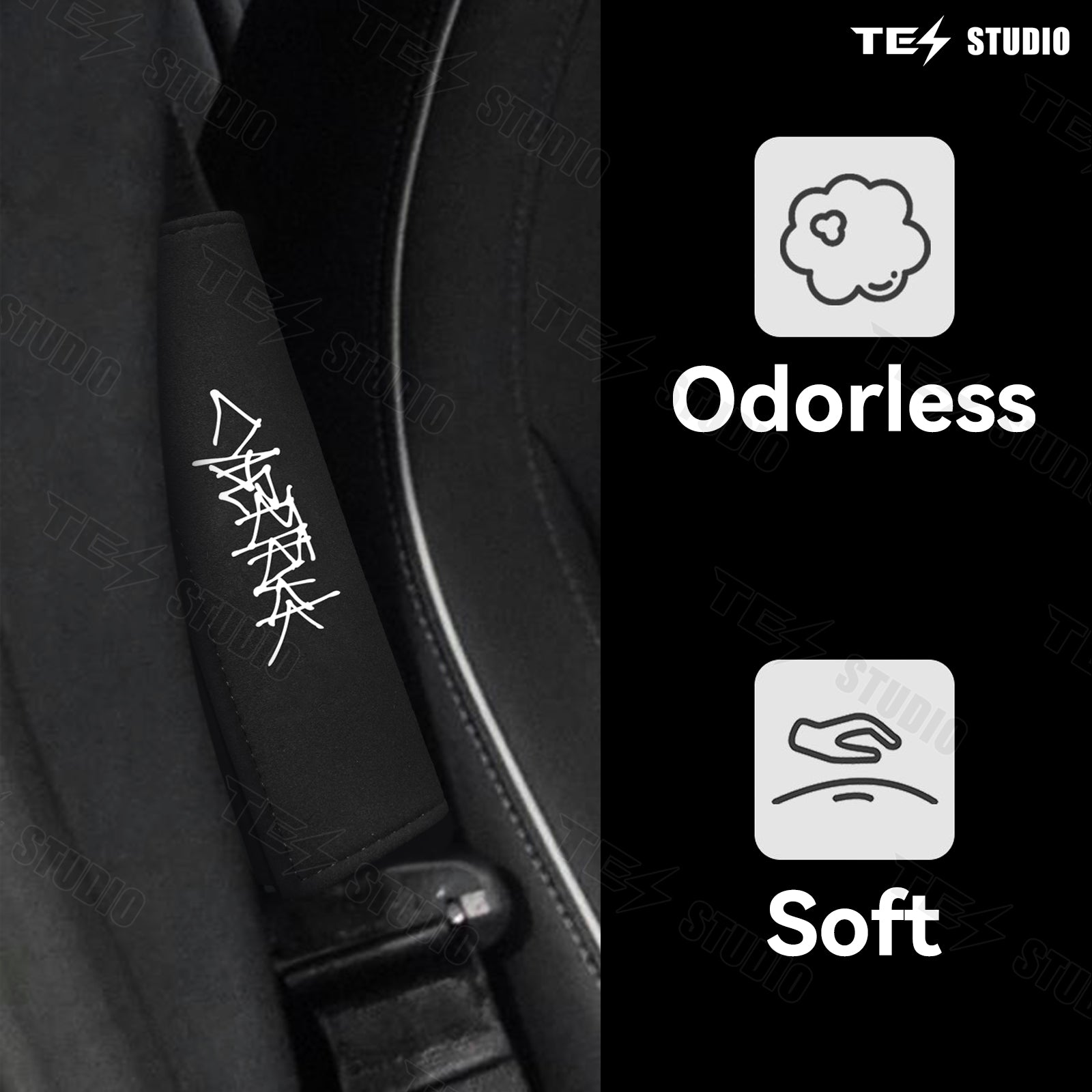 Tesla Cybertruck Seat Belt Covers Comfort Shoulder Neck Protector Tesstudio®
