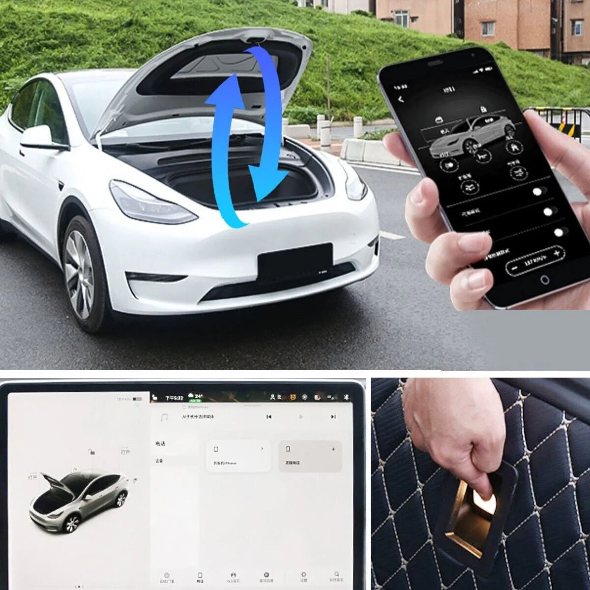 Tesla Model Y Exterior Accessories Electric Front Trunk Opener and Closer Automatic Frunk