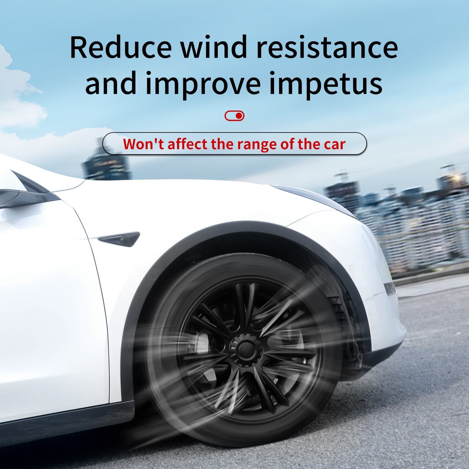 Tesla Model Y Hub Caps 19'' Sport Style Wheel Cover Tesla Tire Accessories Tesstudio® 