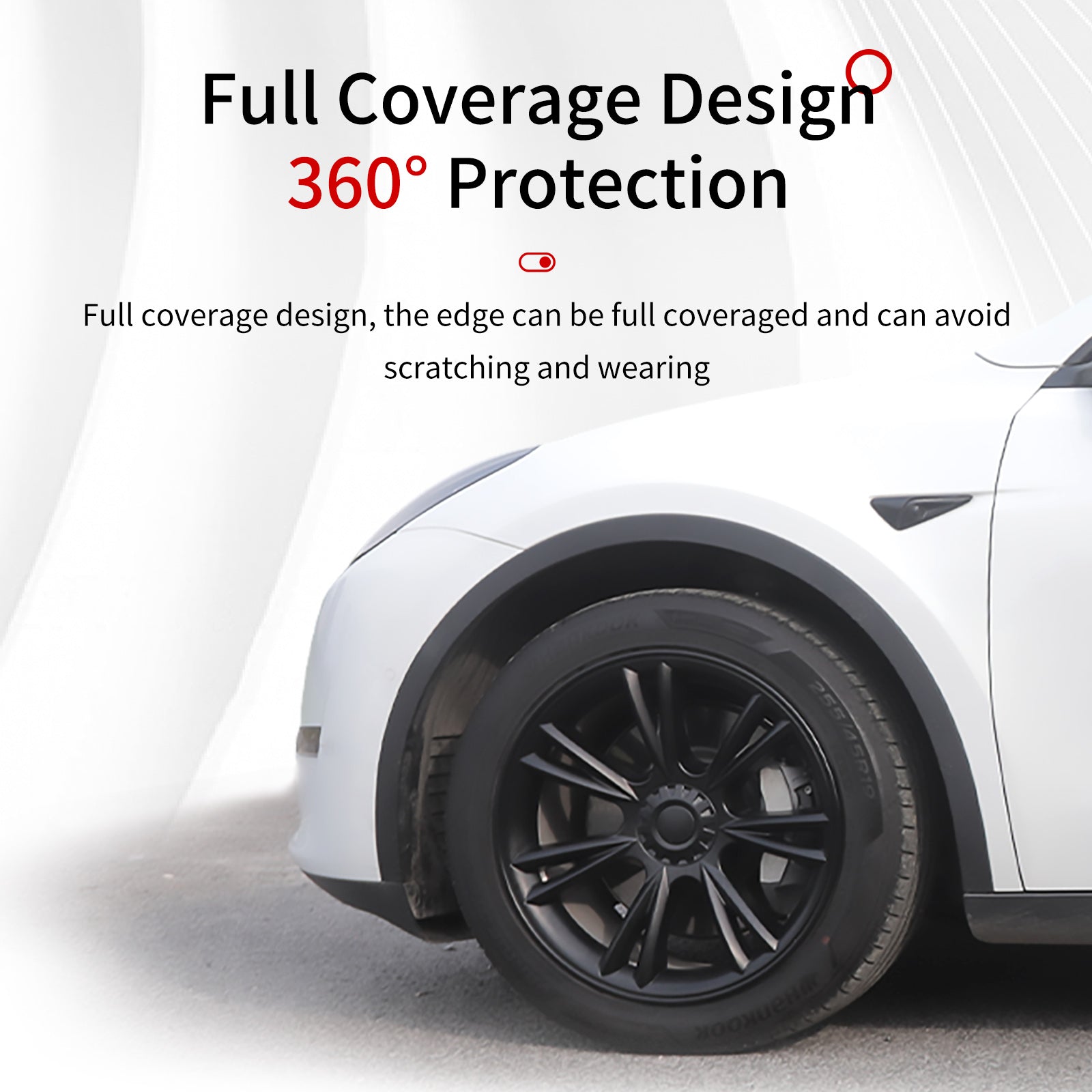 Tesla Model Y Hub Caps 19'' Sport Style Wheel Cover Tesla Tire Accessories Tesstudio® 