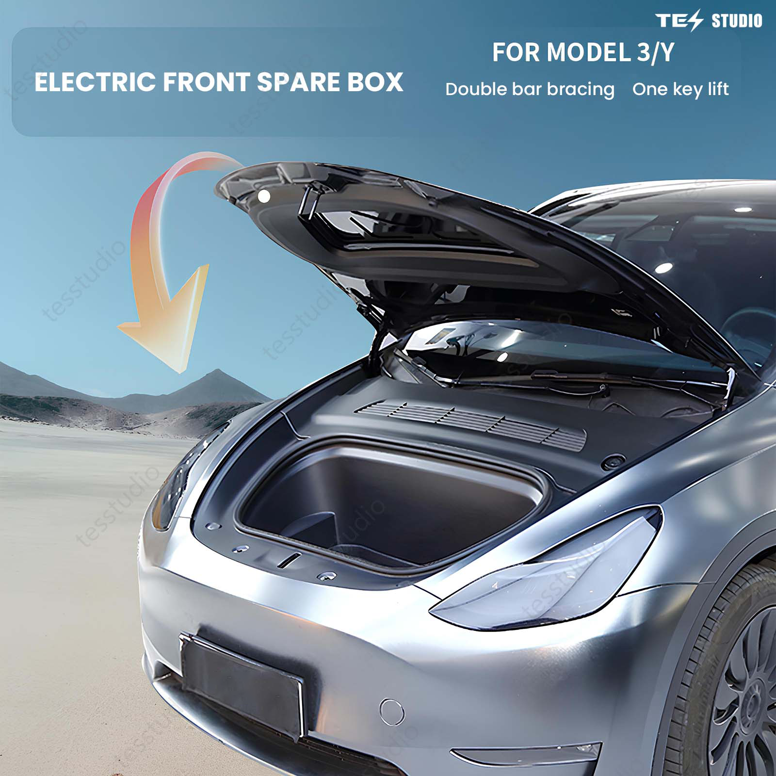 Tesla Model 3/Y Power Frunk Silent Front Trunk Electric Suction Lock Plus Tesstudio®