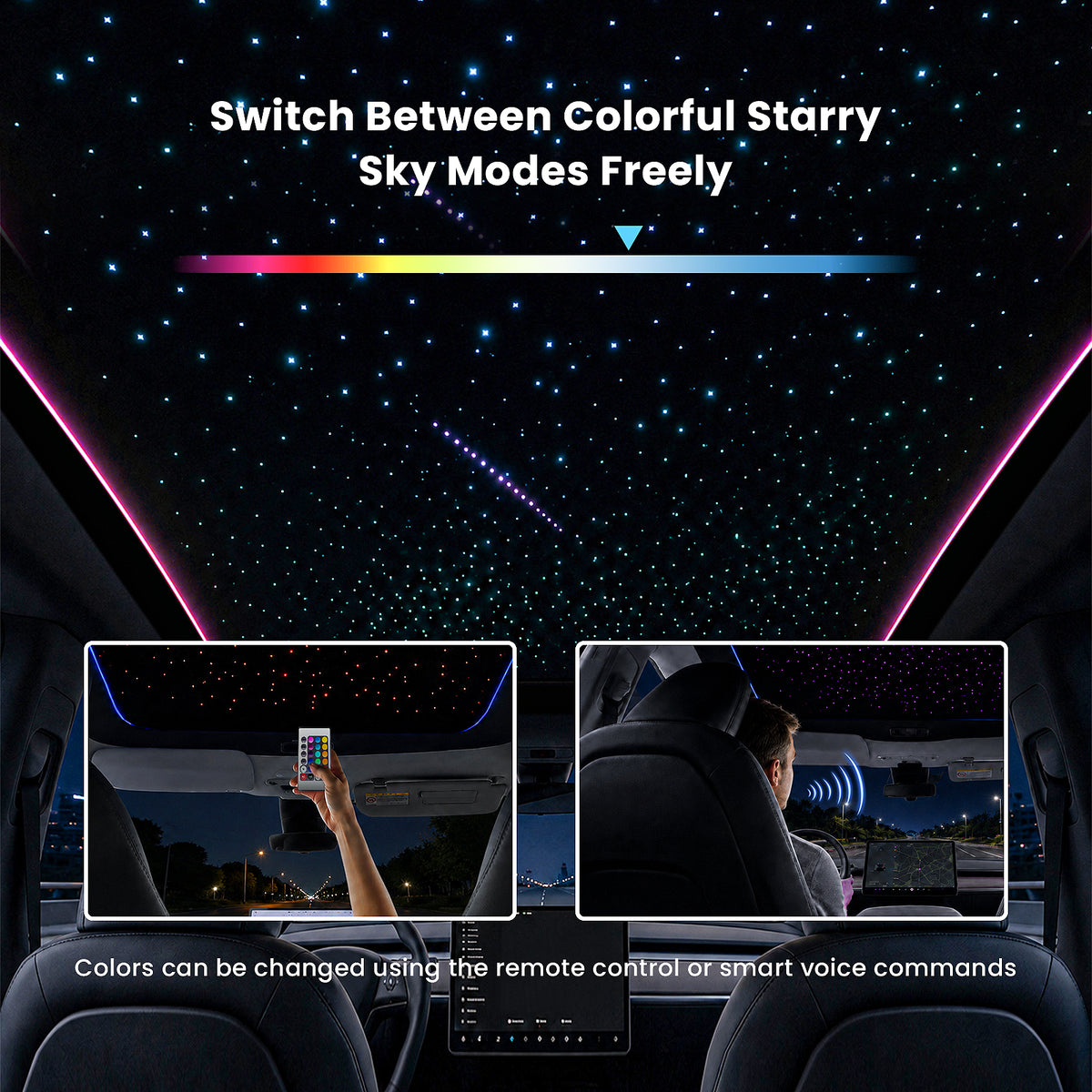 Smart Voice-Controlled Starry Sunshade 2.0 for Tesla Model Y / Y Juniper / Y L