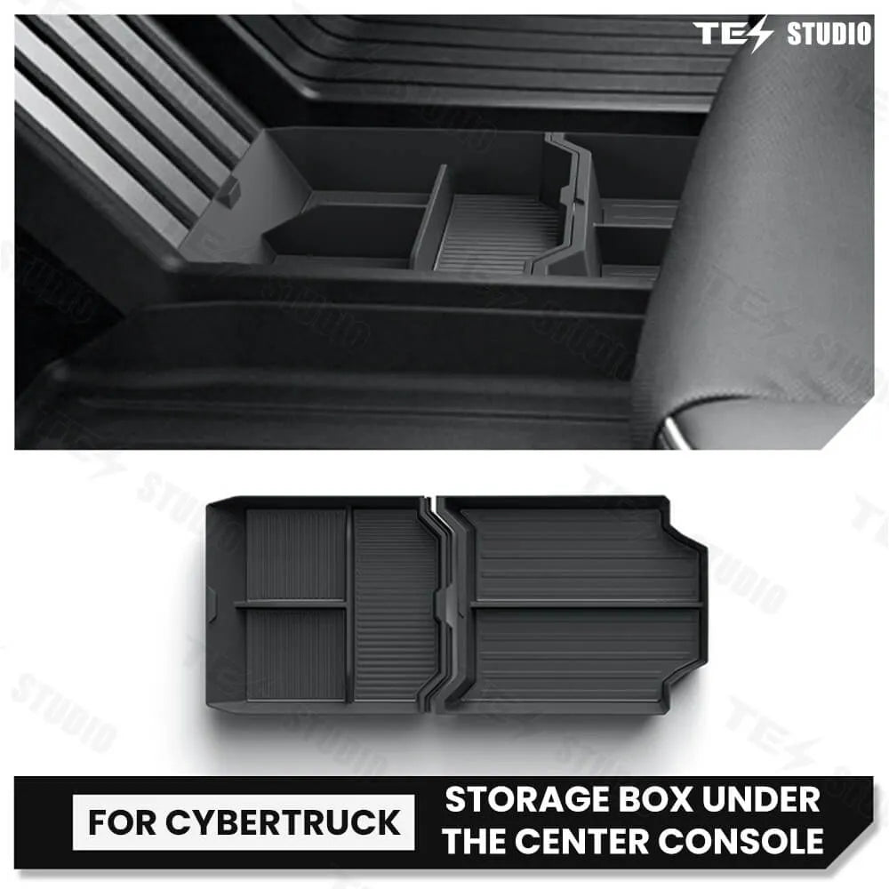 Tesstudio® Cybertruck Center Console Organizer Tray Storage Box Tesla Interior Accessories