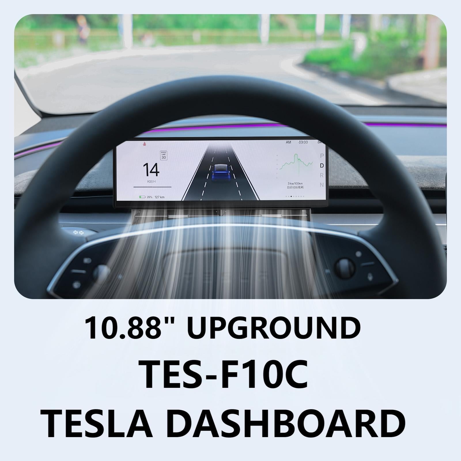 Tesstudio 10.88" Upgroud TES-F10C Dashboard Heads Up Display Wireless CarPlay for Tesla