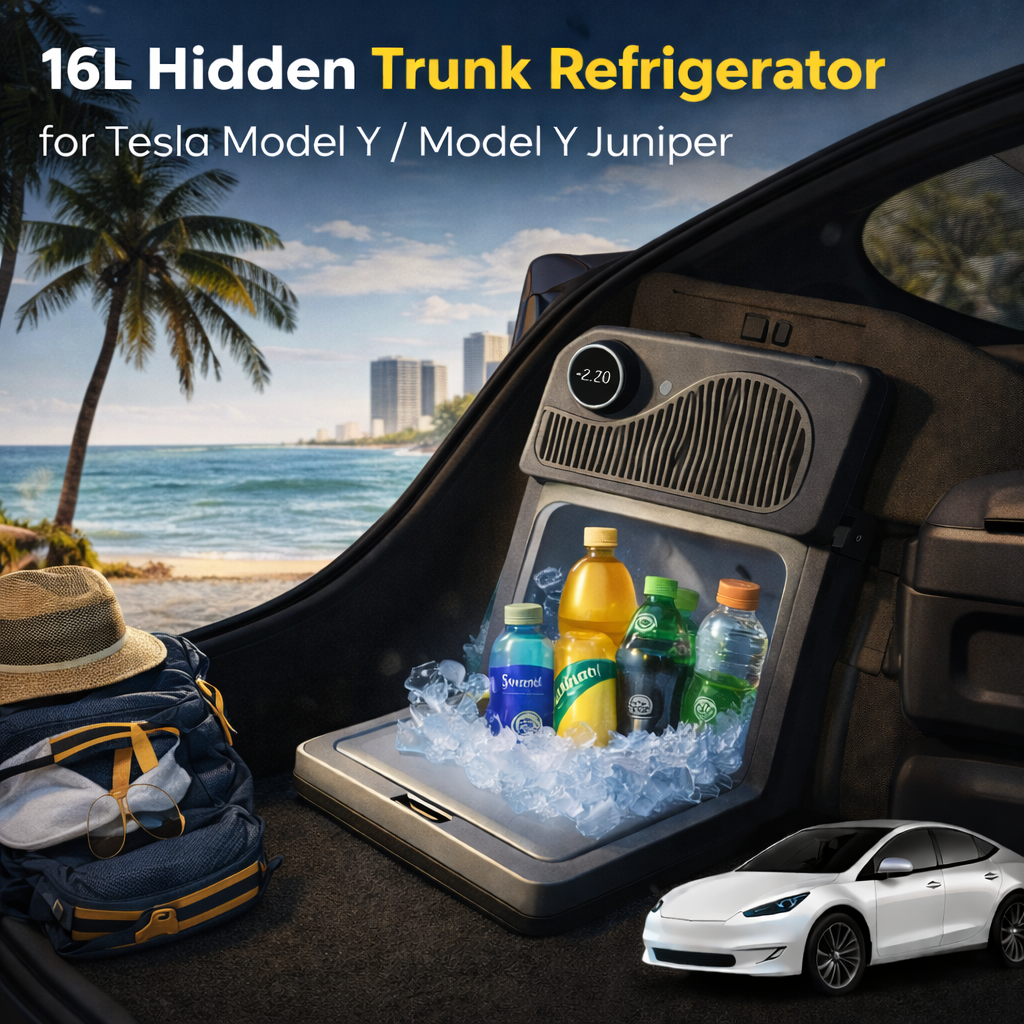 Tesstudio 16L Hidden Trunk Refrigerator for Tesla Model Y & Model Y Juniper - Perfect for Beach Days and City Drives