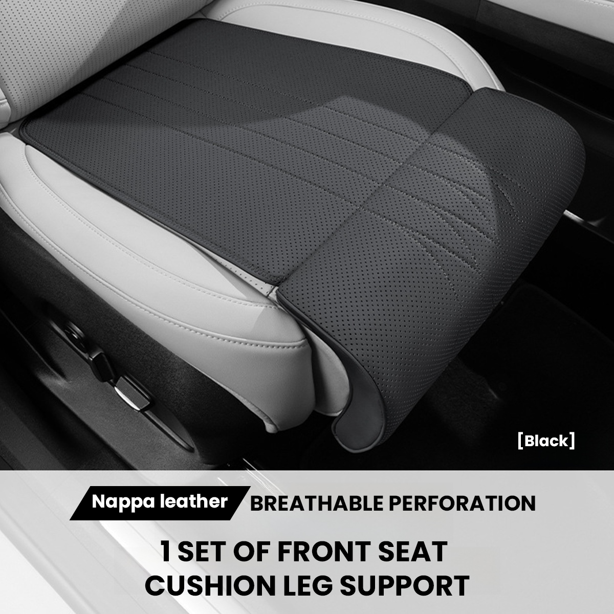 Premium Nappa Leather Front Seat Leg Support Cushion For Model 3/3 Highland /Y/ Y Juniper - Tesstudio