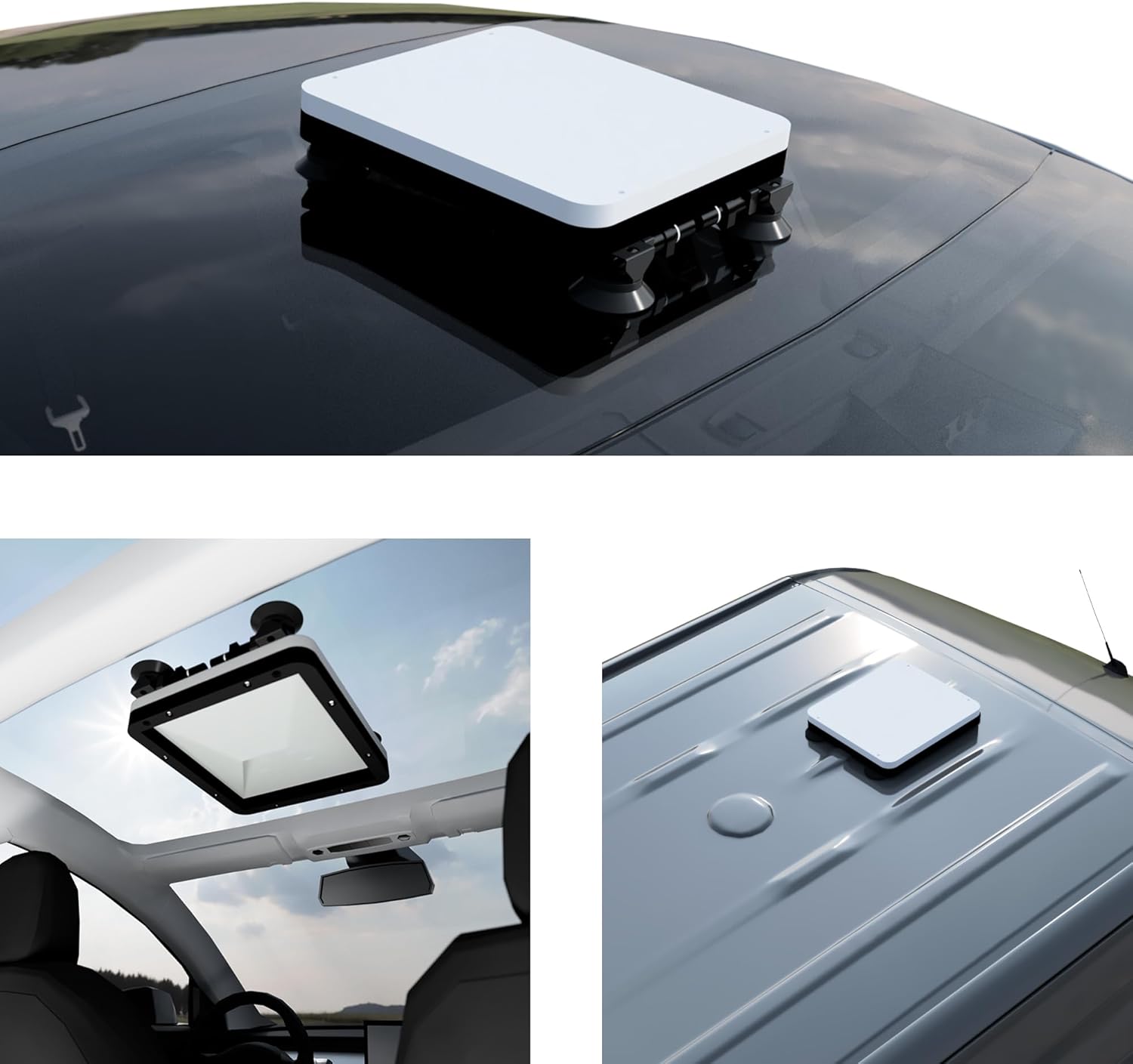 Tesstudio Asign Starlink Vehicle Roof & Interior Mount – Ultra-Durable Suction System for RVs, Campers, Trucks & Cars