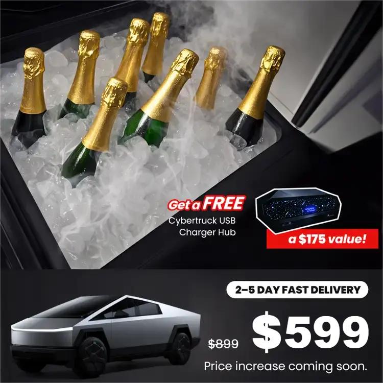 Cooler Fridge 18L Center Console Floor Refrigerator For Tesla Cybertruck - Tesstudio