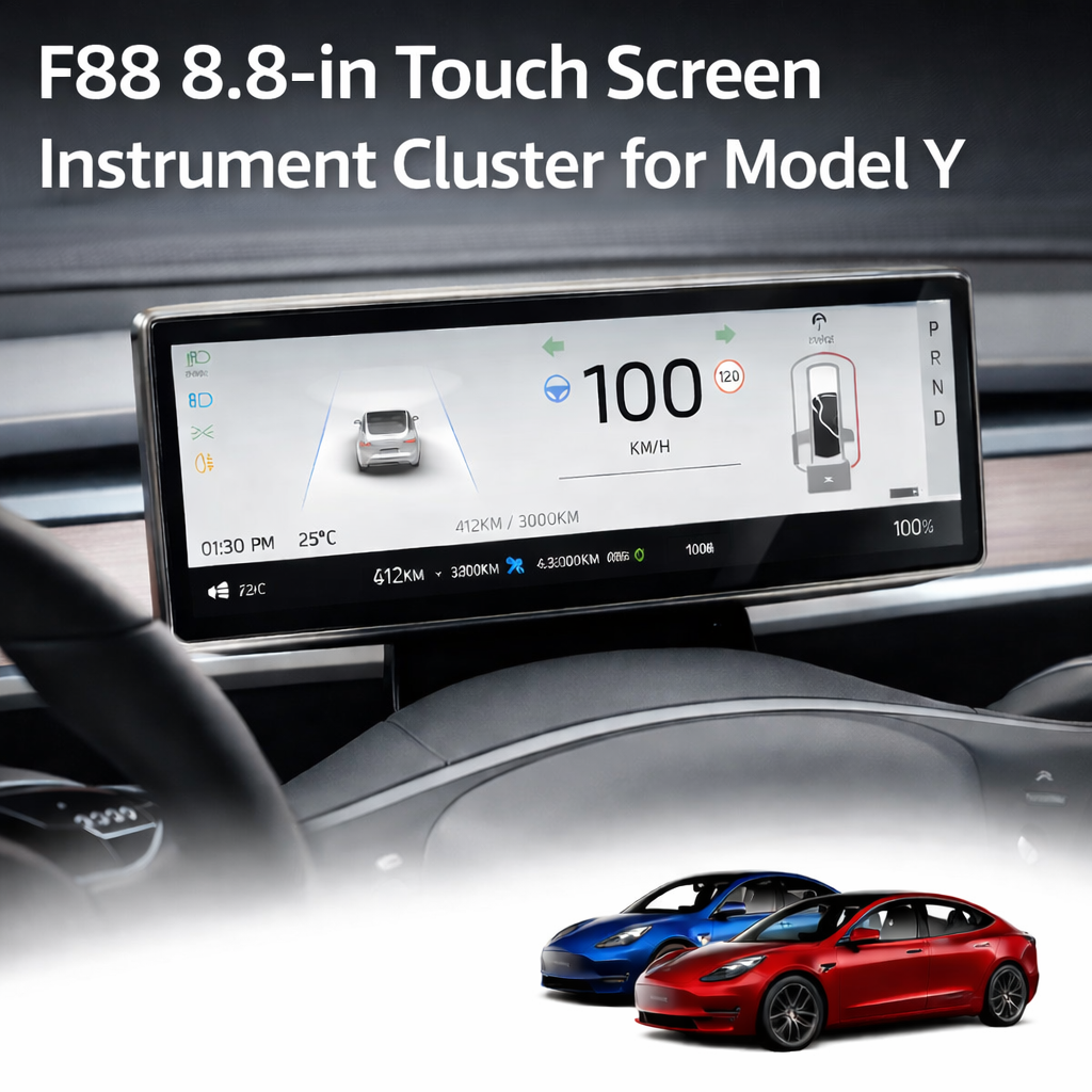 Tesstudio F88 8.8-In Touch Screen Instrument Cluster for Tesla Model 3/Y