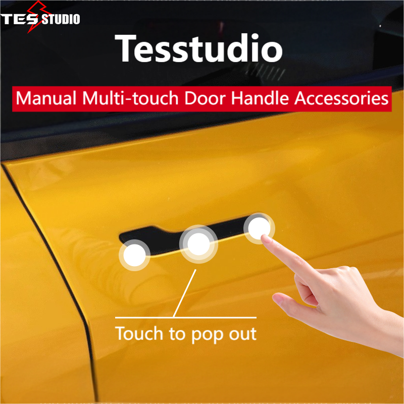 Tesstudio Manual Touch Wireless Door Handle Accessories for Tesla Model Y /Model 3