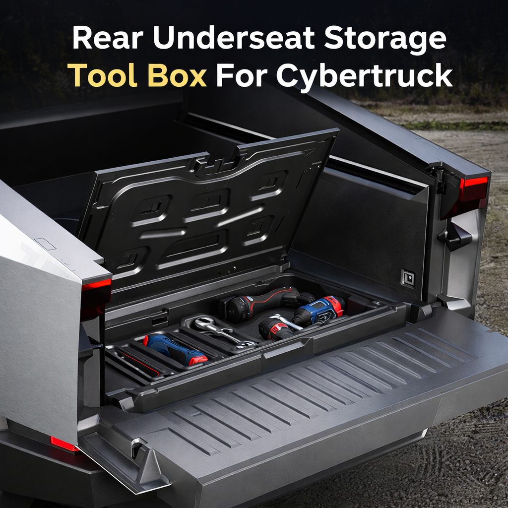Tesstudio Rear Underseat Storage Tool Box for Tesla Cybertruck