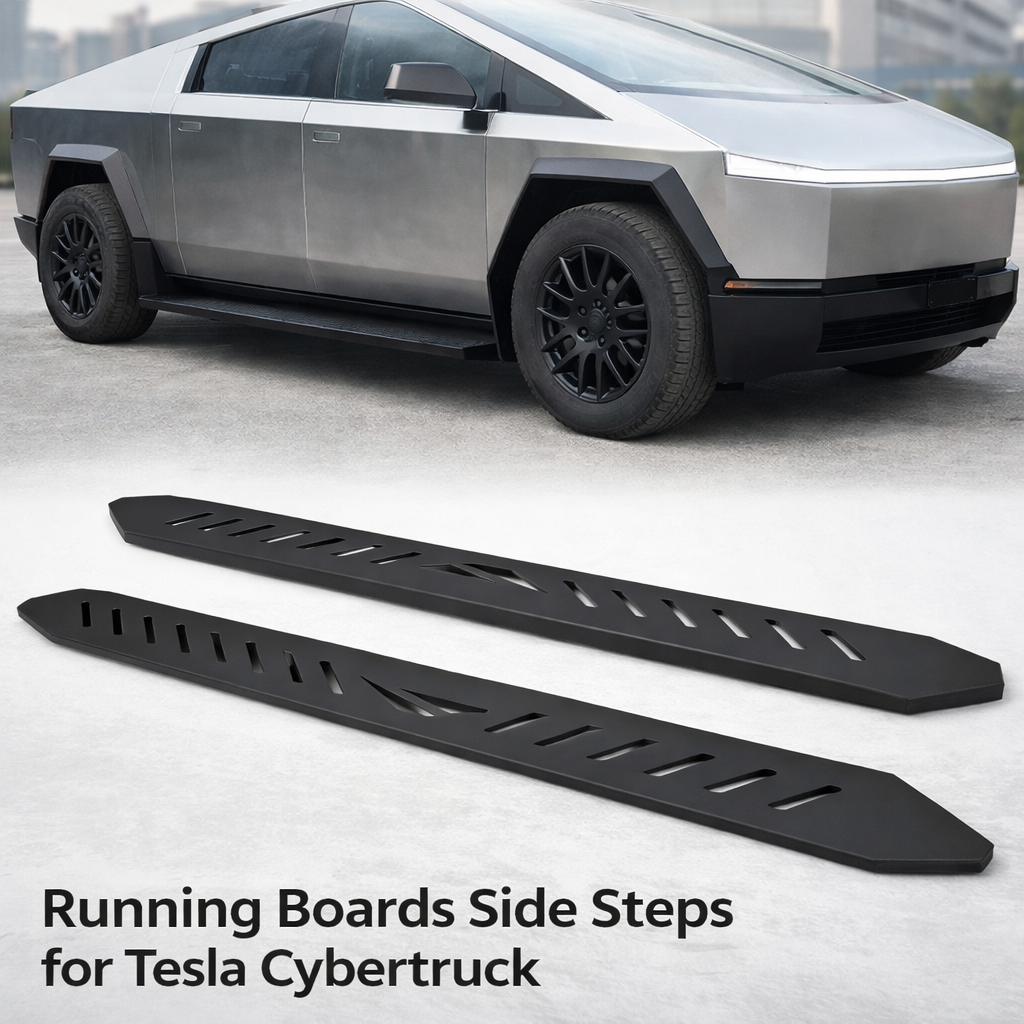 Running Boards Side Steps Cybertruck Nerf Bars Exterior Brackets For Tesla Cybertruck
