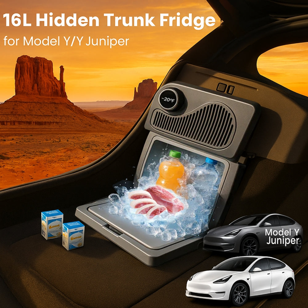 Tesstudio 16L Hidden Trunk Fridge Cooler for Tesla Model Y / Juniper