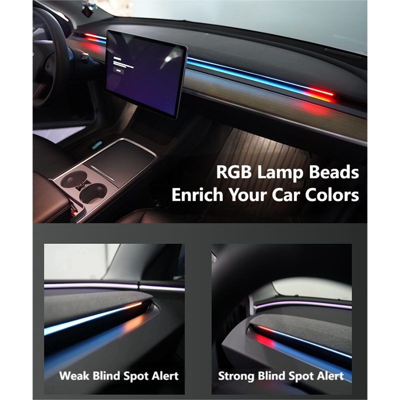 Tesla Model 3 & Y Juniper Blind Spot Monitor with Ambient Lighting