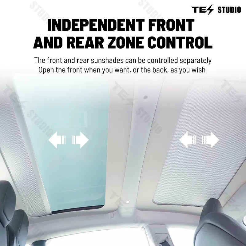 Tesla Model 3 Voice Control Retractable Roof Sunshade Tesstudio®