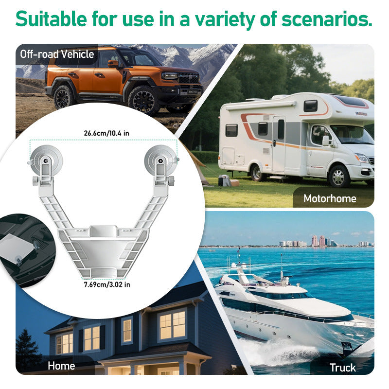 Starlink Mini suction mount for RV, off-road vehicle, home and marine temporary setups