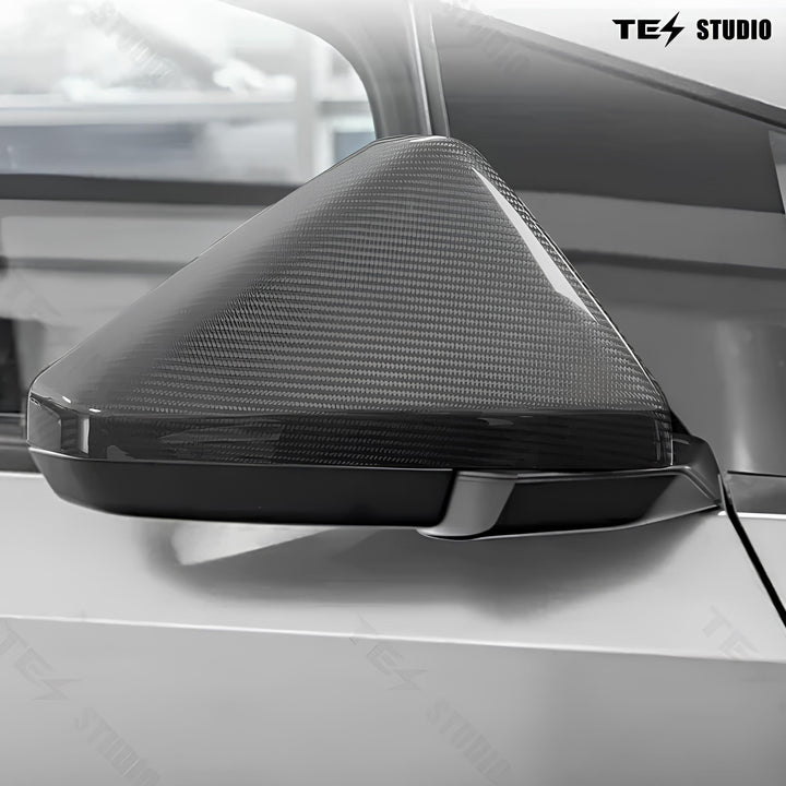 Real Carbon Fiber Side View Mirror Caps for Tesla Cybertruck Exterior Accessories 2PCS
