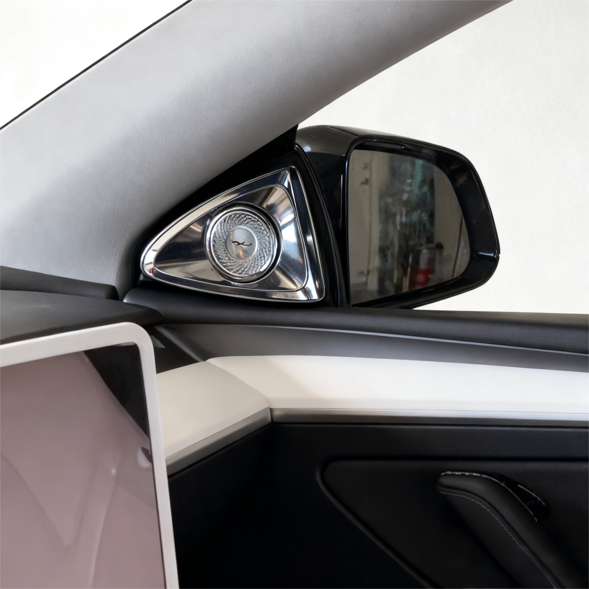 4D Rotating Tweeter Speakers with LED Ambient Light For Tesla Model 3/Y/3 Highland