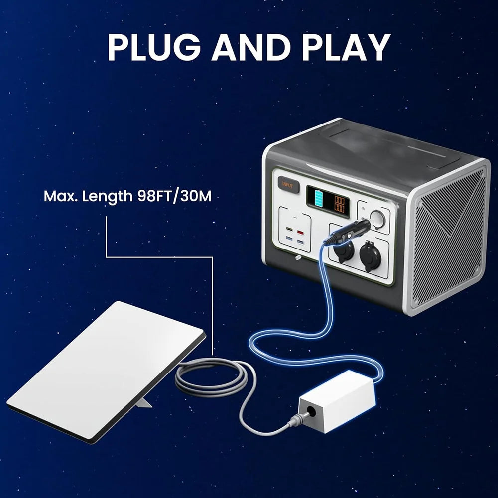 Plug and play Starlink Mini DC car power adapter setup
