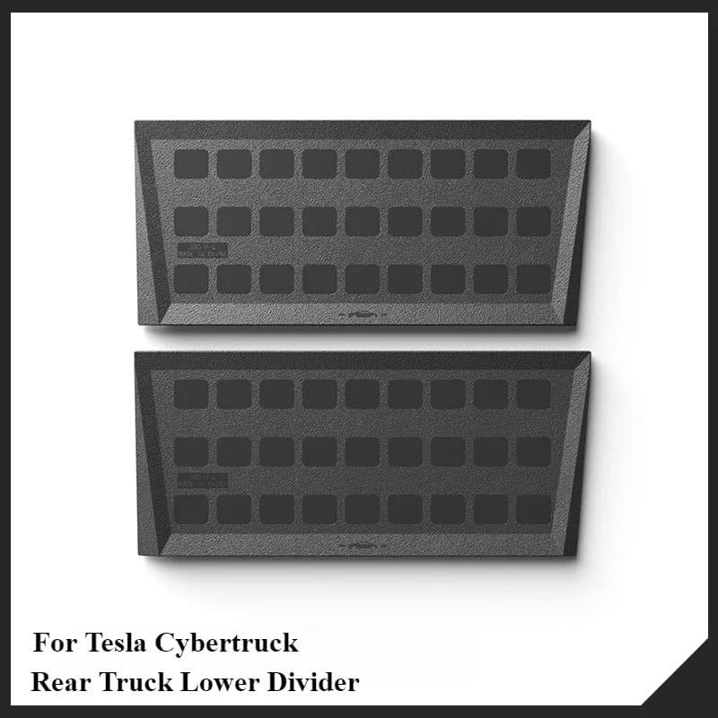2-pack ABS rear under-bed vault divider panels for Tesla Cybertruck storage organization
