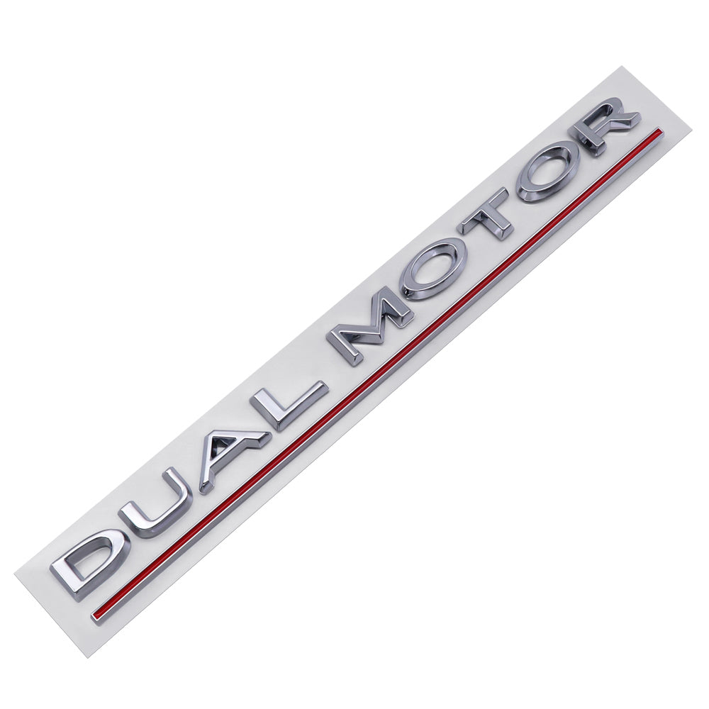 'Dual Motor' Decal Rear Trunk Emblem For Tesla All Model 3 Y S X