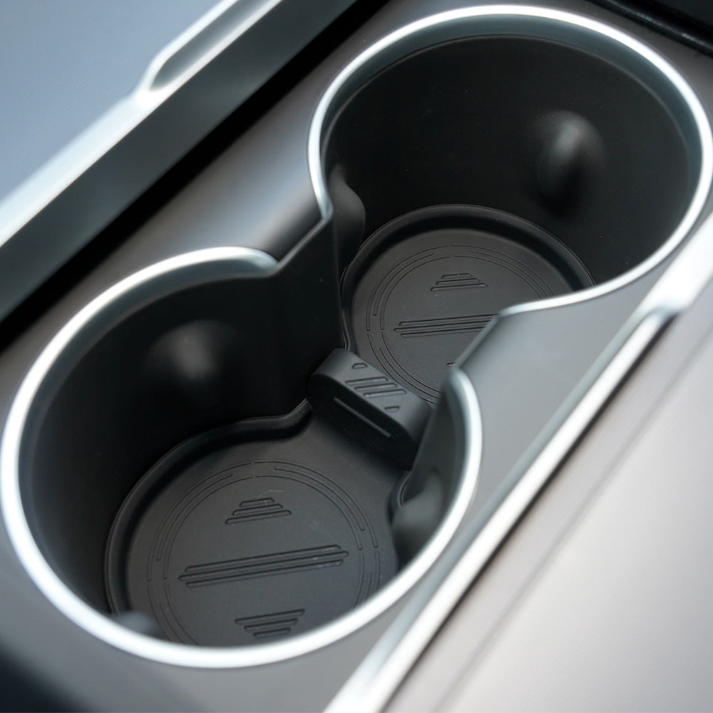 Water Cup Holder Storage Box Console TPE Silicone Holder Cup Holder Insert for Tesla Model Y Juniper 2025+