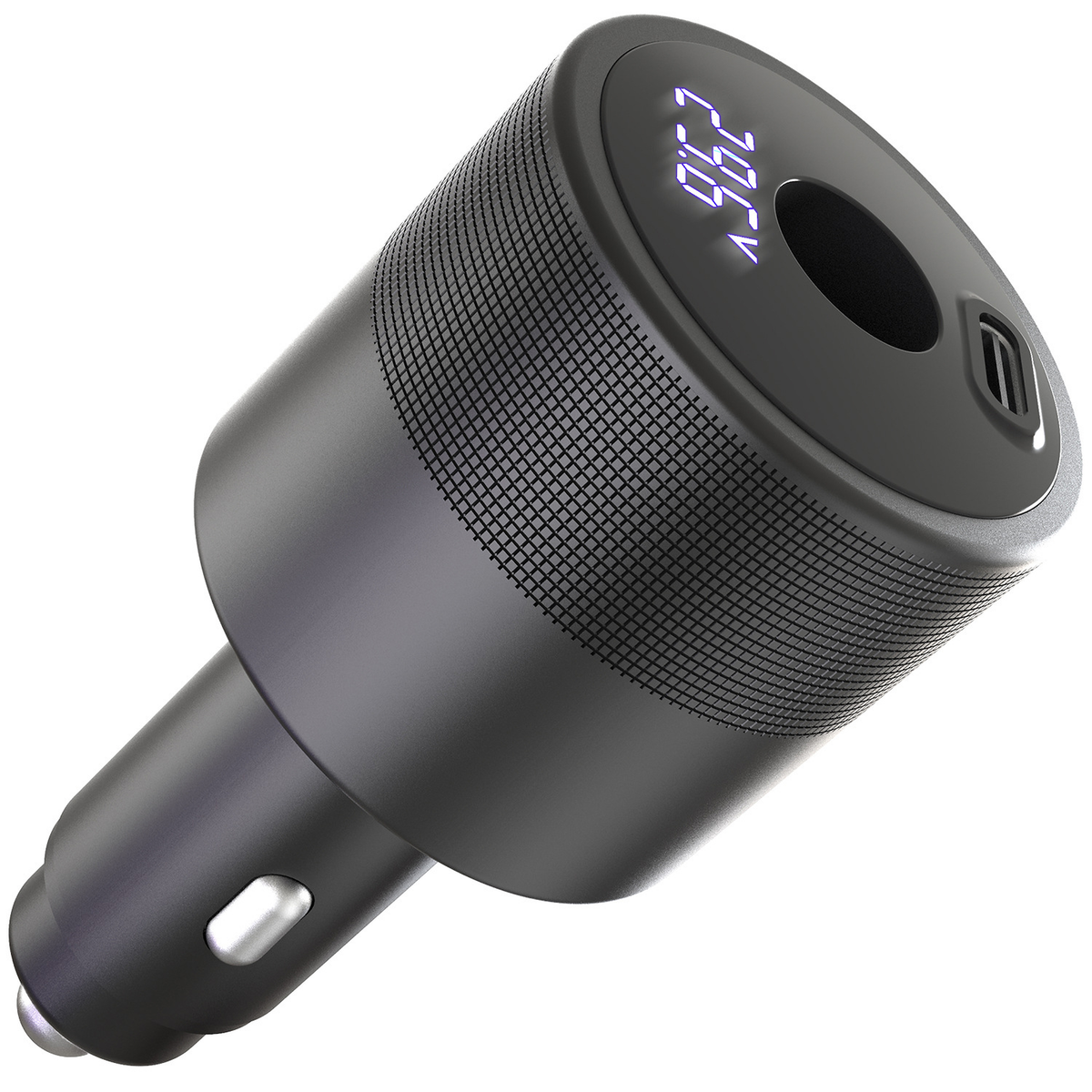 Starlink Mini car charger adapter with digital voltage display