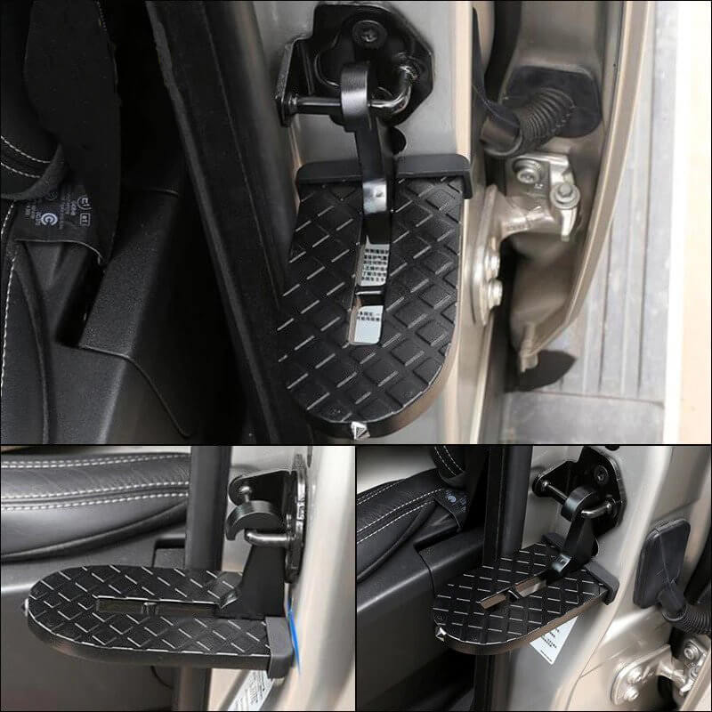 Car Door Step Folding Aluminum Alloy Car Step Universal Fit Most Cars SUVs and Trucks