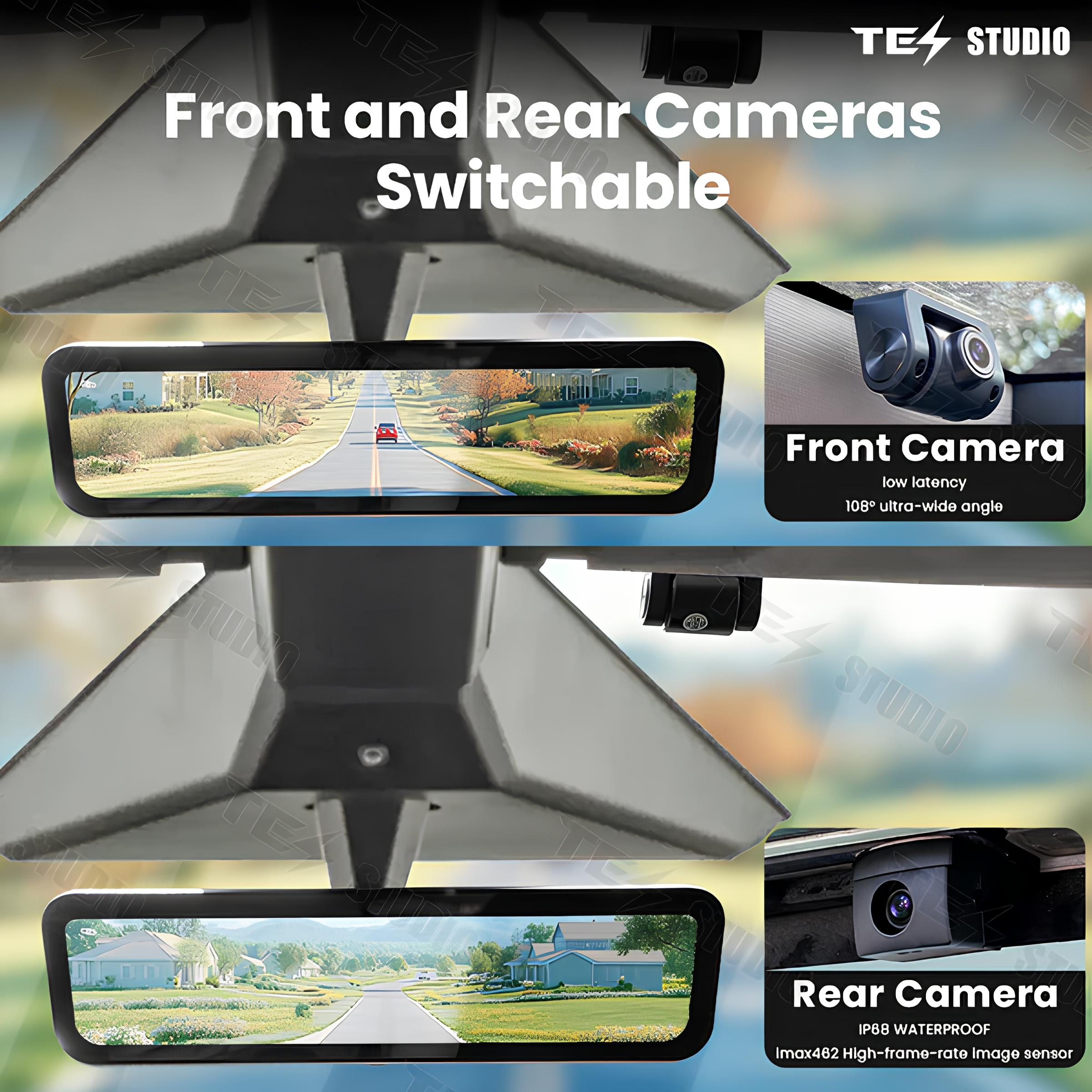 Tesla Cybertruck S92 Streaming Rearview Mirror Recorder Tesstudio®