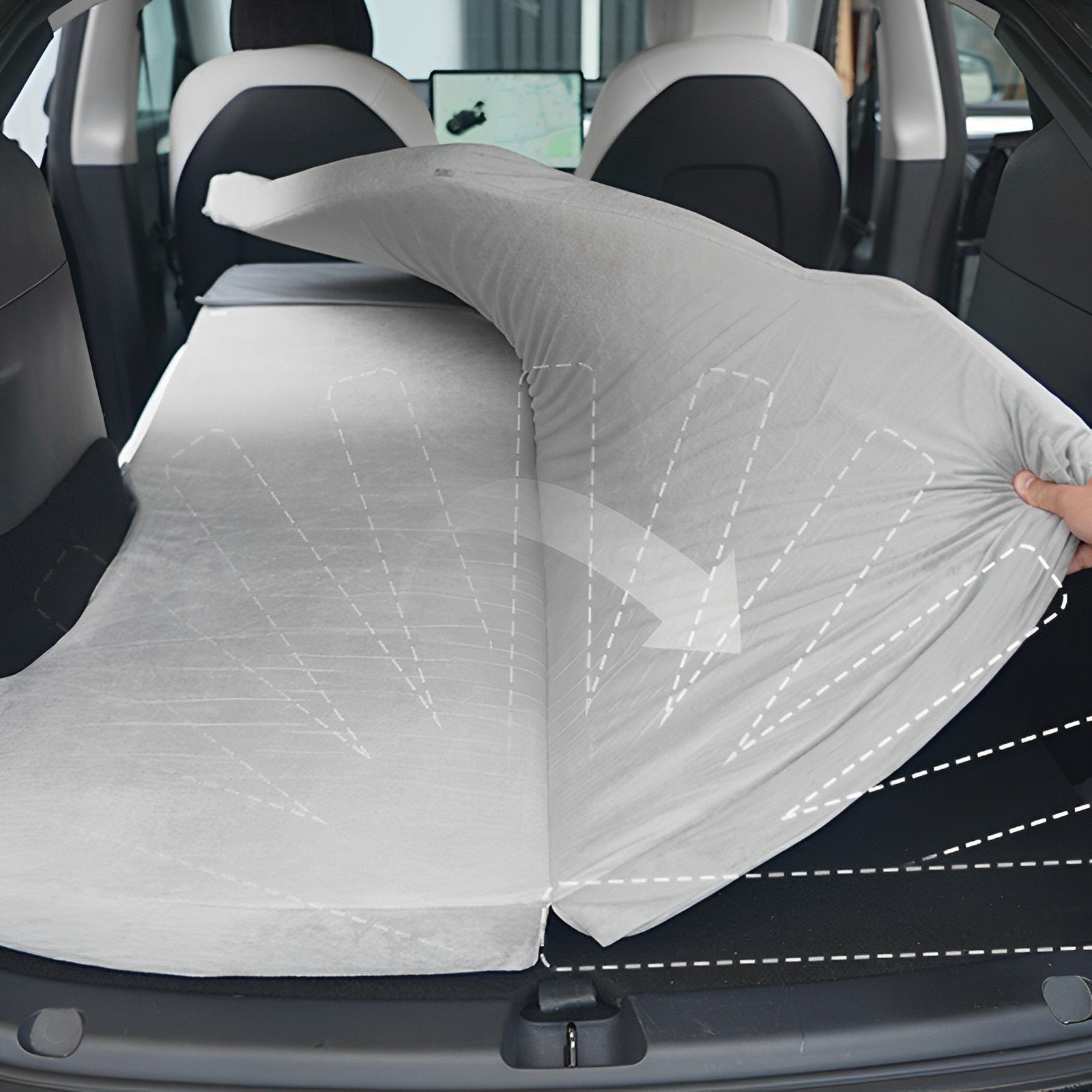 Memory Sponge Trunk Mattress - Camping Mattress for Tesla Model 3/Y