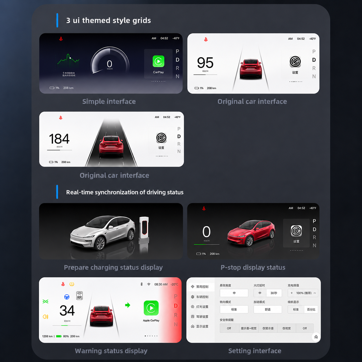 Tesla Dashboard FY9C Pro（Model 3/Y/3 Highland/Y Juniper用）