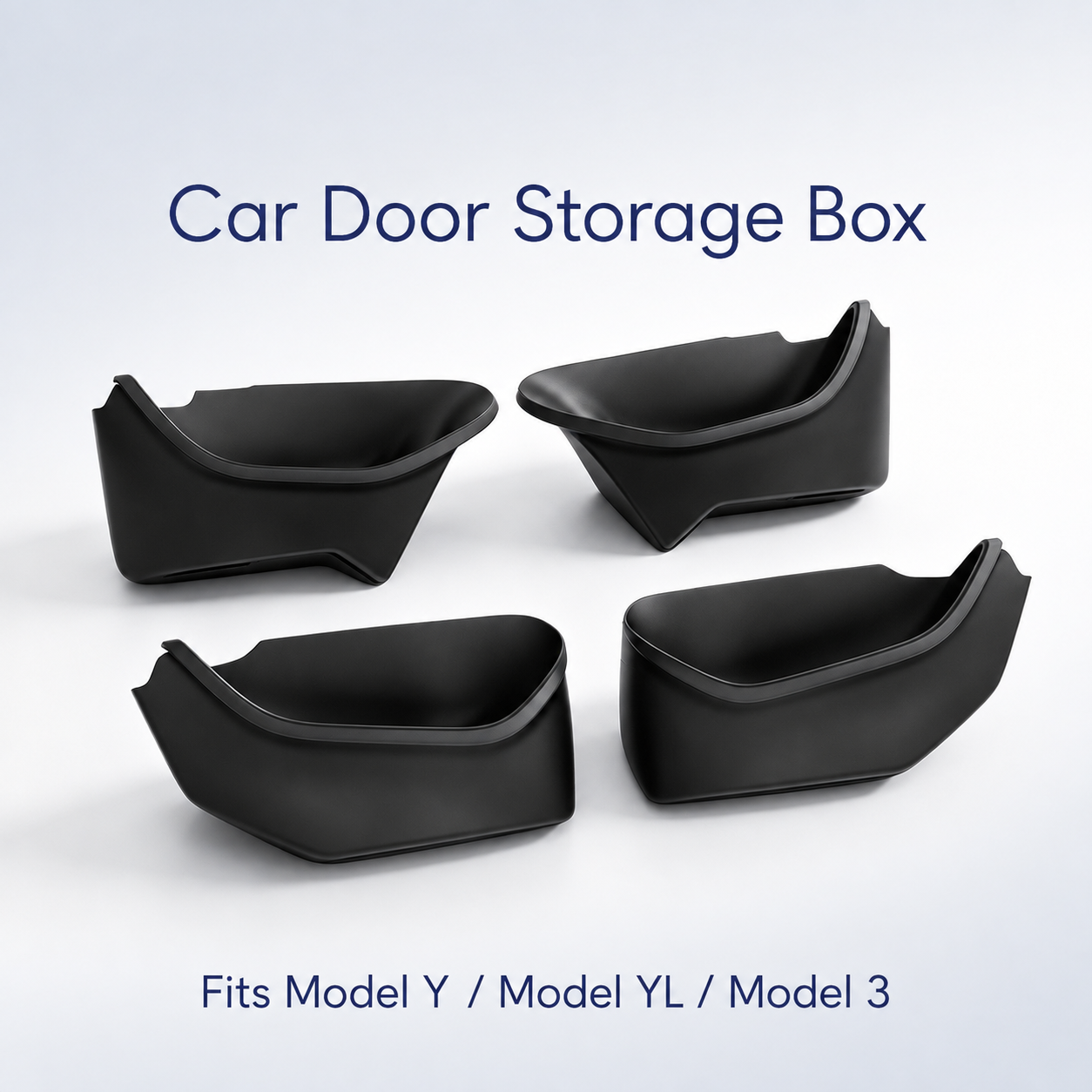 4-Pack Silicone Door Storage Box Set for Tesla Model 3 Highland / Model Y Juniper / Model Y L