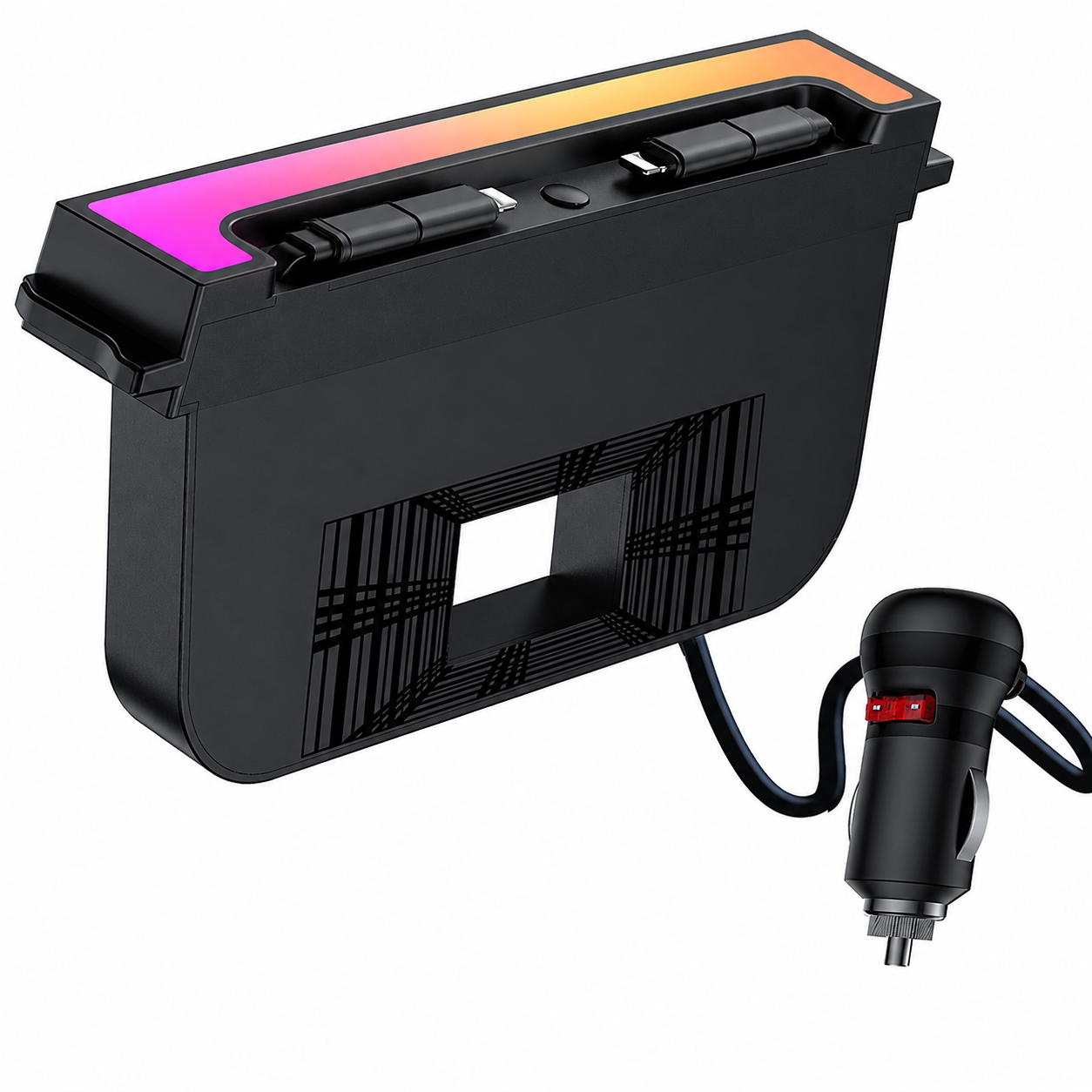 USB Hub for Tesla Model Y L 2026.06+ | 120W USB-C, RGB, Retractable