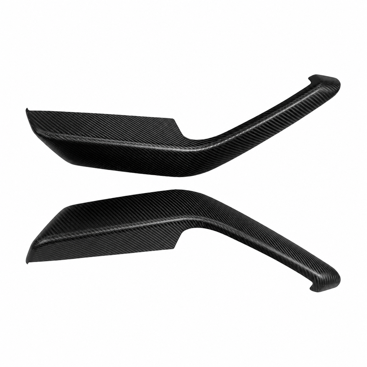 4-Piece Carbon Fiber Door Armrest Cover Set for Tesla Model Y Juniper / Model Y L