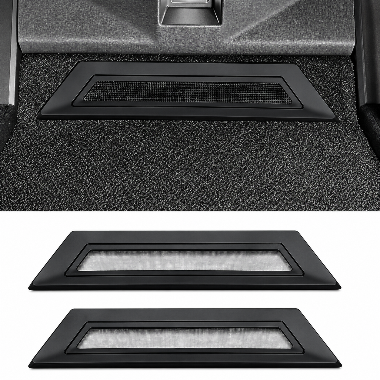 Tesla Cybertruck rear seat air vent cover with 2-pack ABS mesh vent protectors