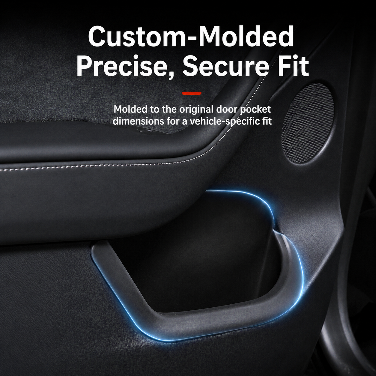4-Pack Silicone Door Storage Box Set for Tesla Model 3 Highland / Model Y Juniper / Model Y L