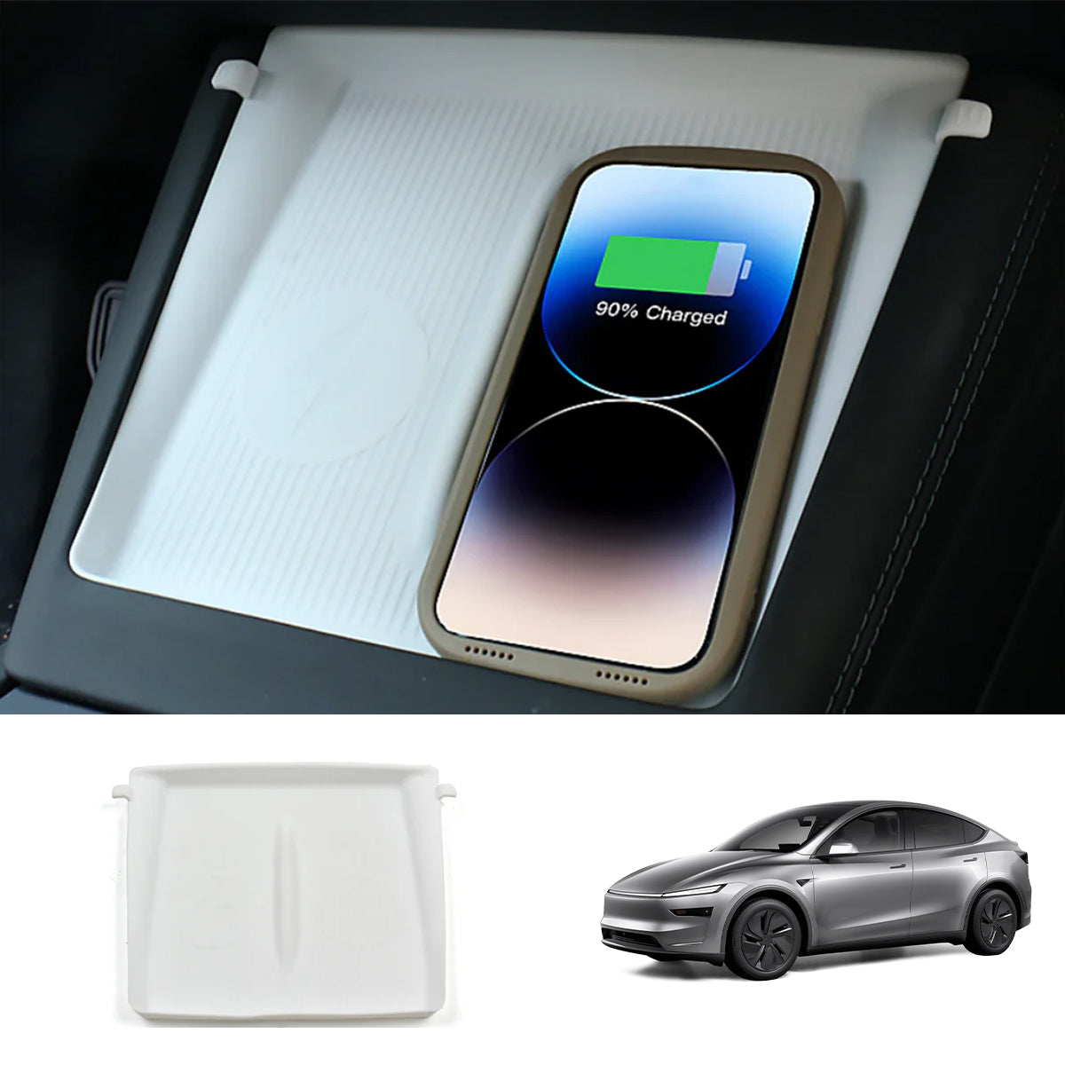 Matte White Interior Upgrade Kit For Tesla Model Y Juniper 2025+