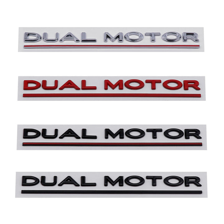 'Dual Motor' Decal Rear Trunk Emblem For Tesla All Model 3 Y S X
