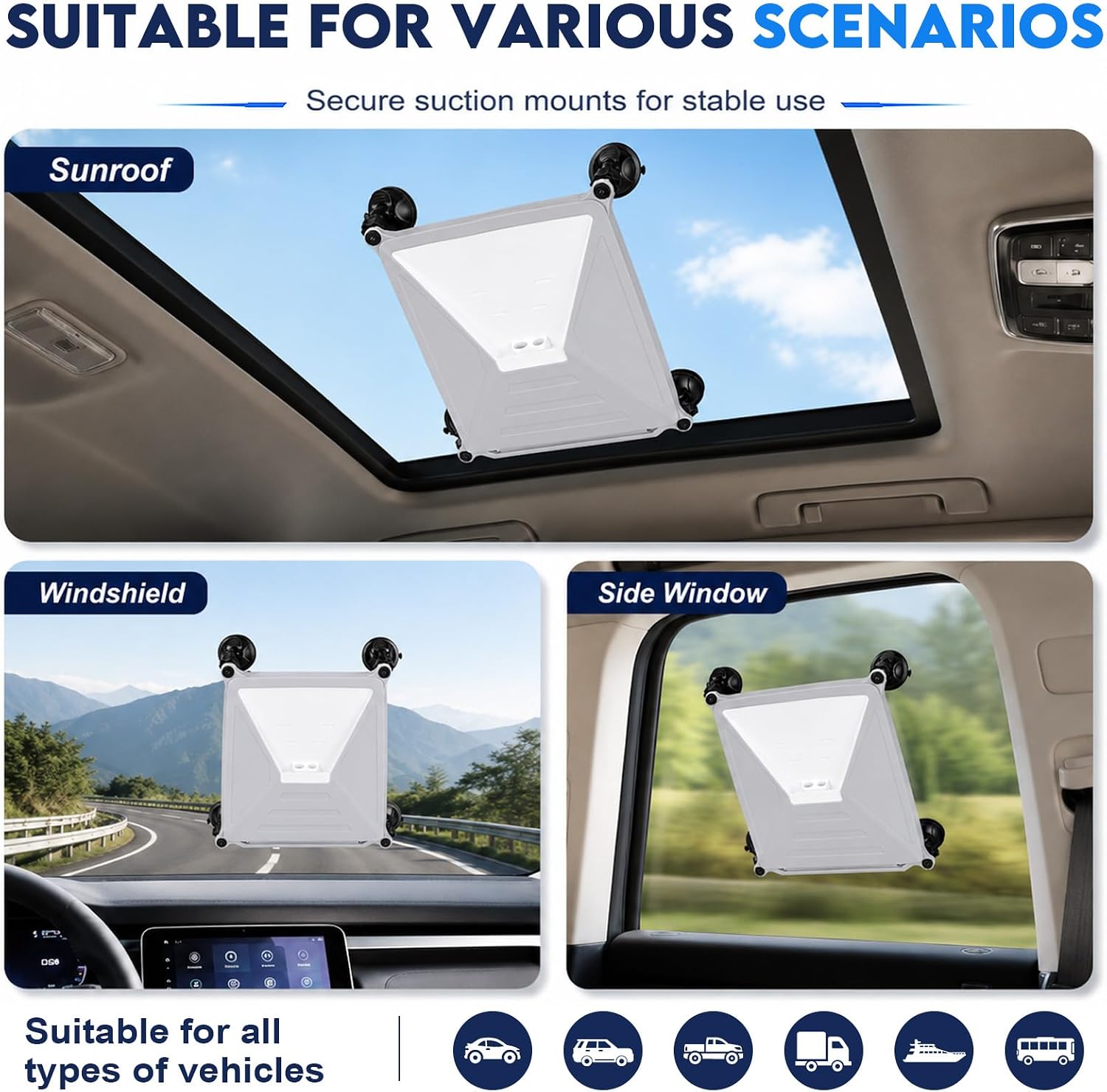 Starlink Mini Silicone Protective Case & 4-Cup Suction Mount Kit
