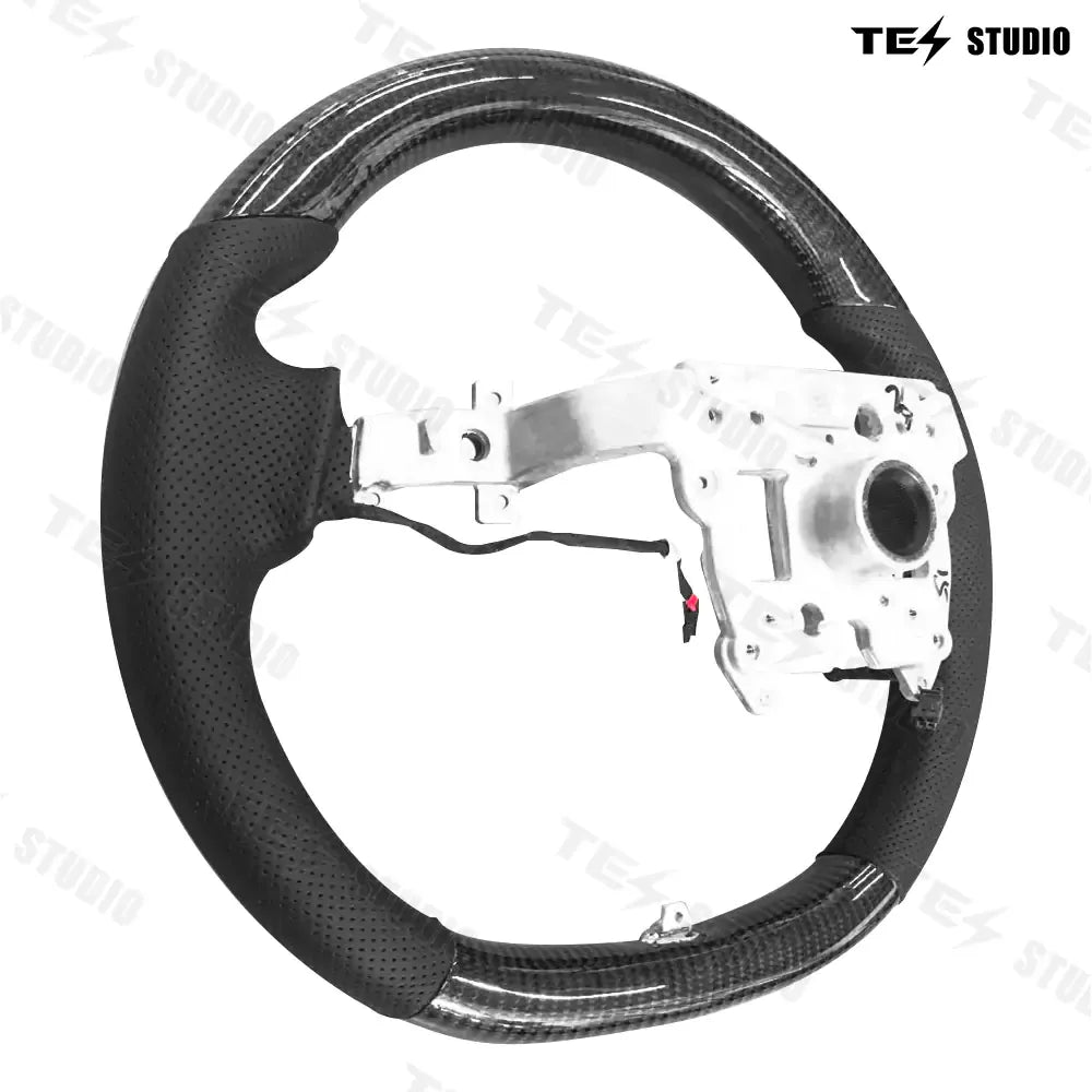 Model 3 Highland Round Carbon Fiber Design Sport Steering Wheel Tesstudio®