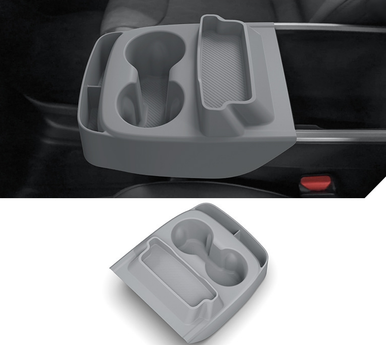Tesla Model Y Standard Centre Console Cup Holder with Storage Box | Eyeglass Organizer Silicone Insert Tray