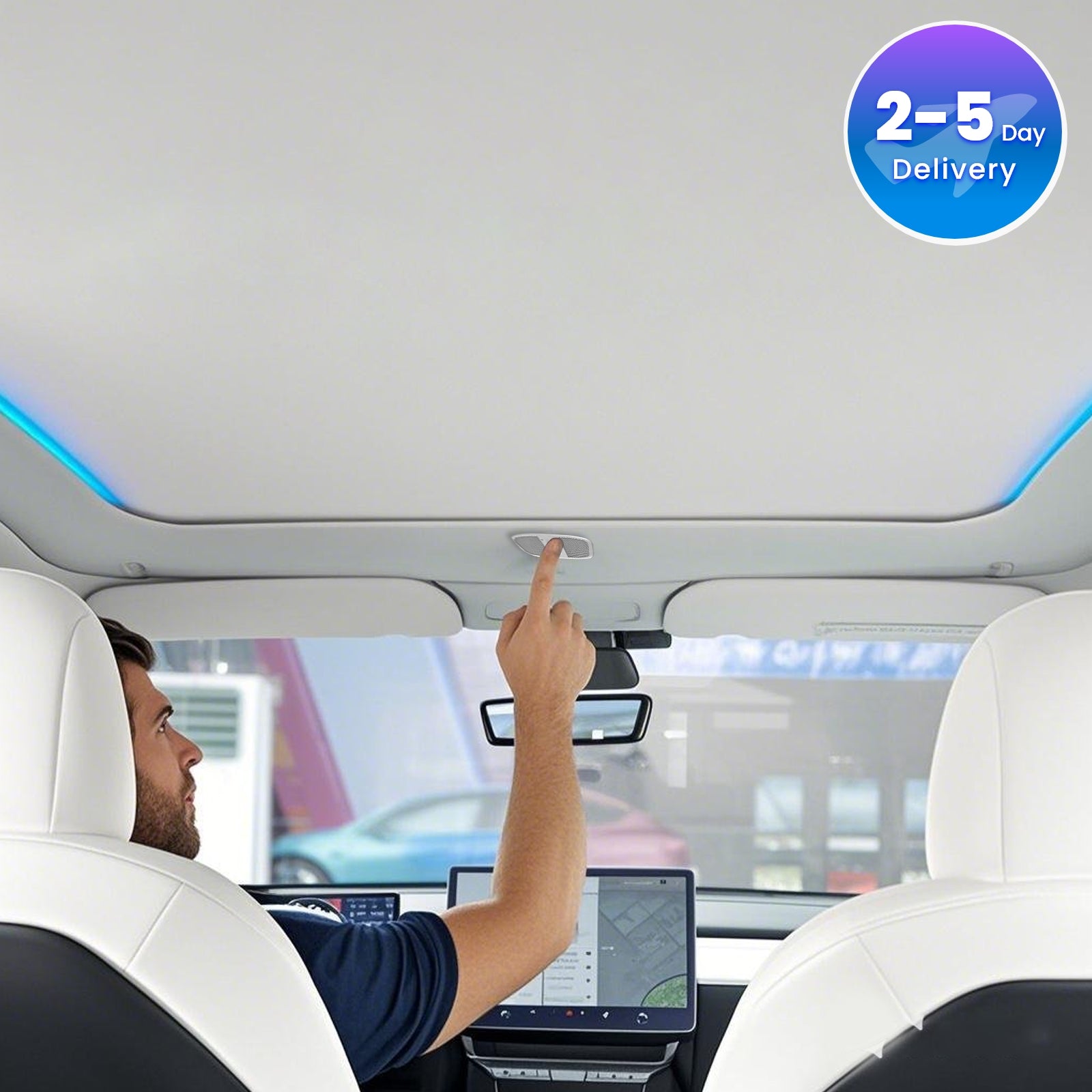 Tesstudio Power Sunshade Voice-Controlled Electric Sunshade For Tesla Model Y & Model Y Juniper