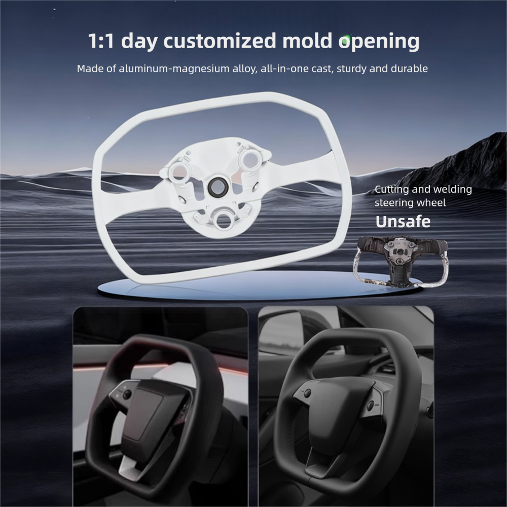 Premium Heated NAPPA Leather Cyberpack V2 Steering Wheel for Model 3 highland /Model Y junpier